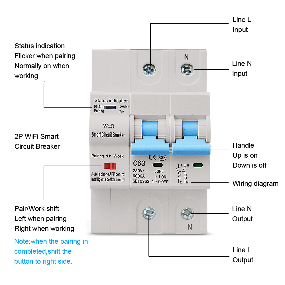 Smart  Air Circuit Breaker Intelligent 2P
